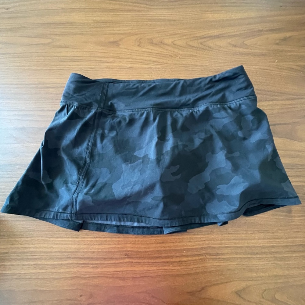 Lululemon Pace Rival Black Camouflage Skort